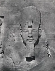 Kolossaal standbeeld van Ramses II in Abu Simbel, 1850